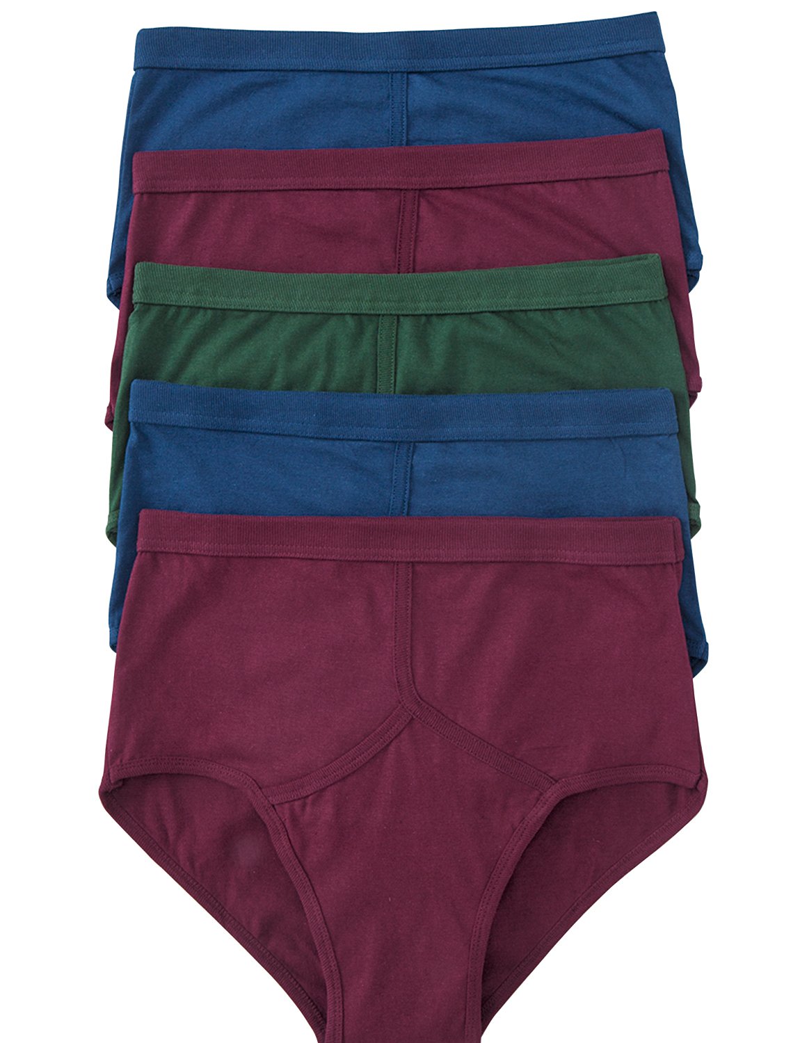Chums Men's Assorted Classic 5 Pack Plain Briefs 52-54