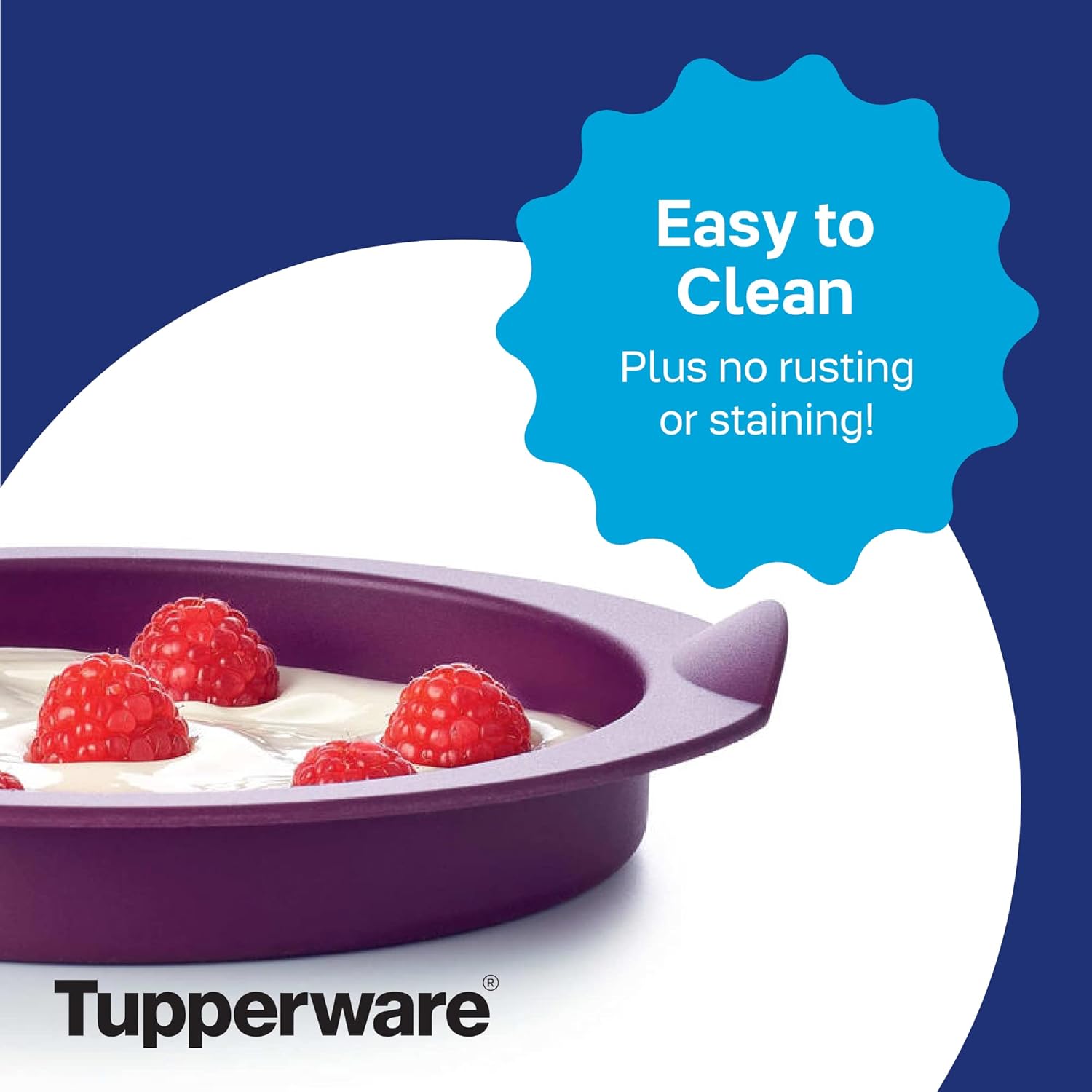 Tupperware Purple Silicone Small Round Form 2 Pc. Set, Measures 61/2 in Diameter by 3/4 in Deep, Fits on One Oven Rack
