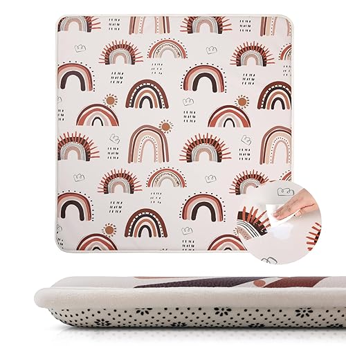 Tapete de juego para bebé para piso, tapete de espuma gruesa de 1.2 pulgadas de 50 x 50 pulgadas, soporte suave e impermeable, tapete de juego de