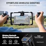 NEEWER Universal Phone Cage Video Rig with Bluetooth Shutter Side Handle Comfort Grips, Smartphone Stabilizer for Video Recording Compatible with iPhone 15 Pro Max 15 Pro Galaxy S24 Ultra, PA009E