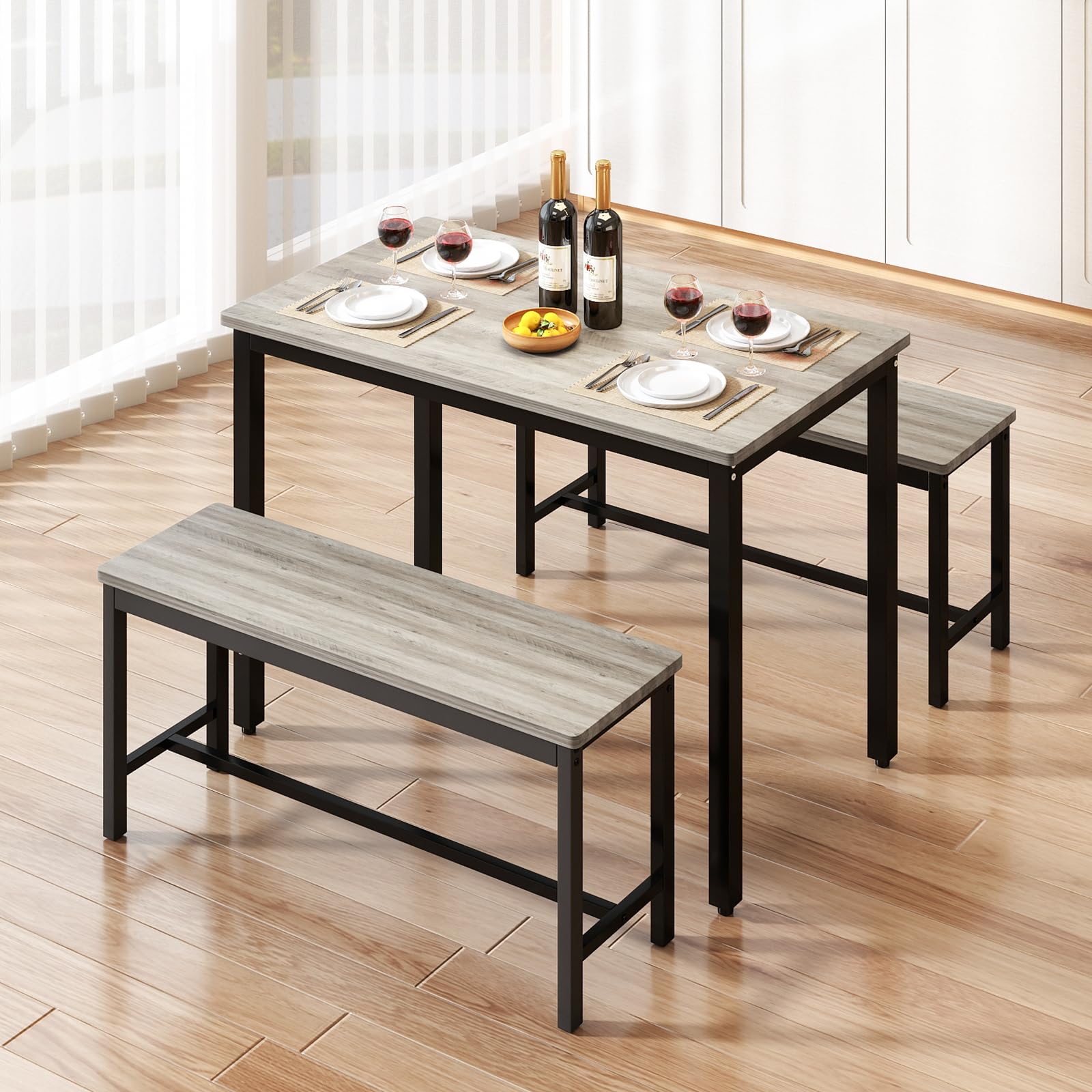 テーブル・チェア・ハンモック RWS0043AG WOOD PANEL TABLE Amazon.com - Rovibek Dining Room Table Chairs Set for 4, Modern