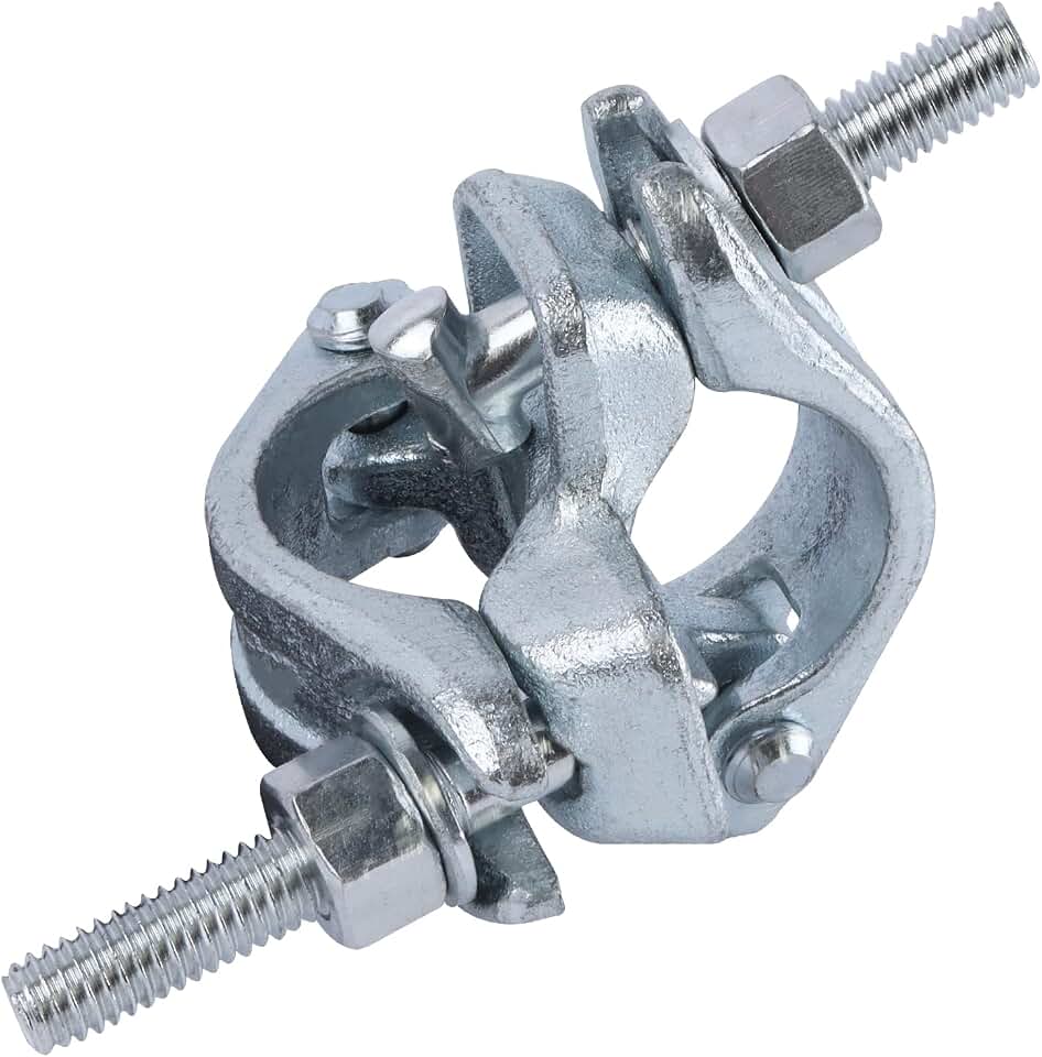 Junta para andamio, abrazadera para andamios, 48 x 48 mm, 90°, fricción doble para la fijación de andamios, varilla de anclaje (90°)