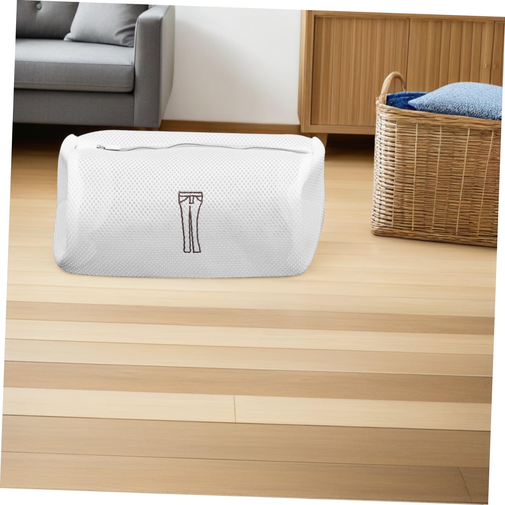 Sacchetti Bucato in Rete Ricamata Fine 6 Pezzi Bianco Poliestere | Maglia Sottile, Formato Leggero, Utile in Viaggio e Capi Delicati, Lavaggio Separato