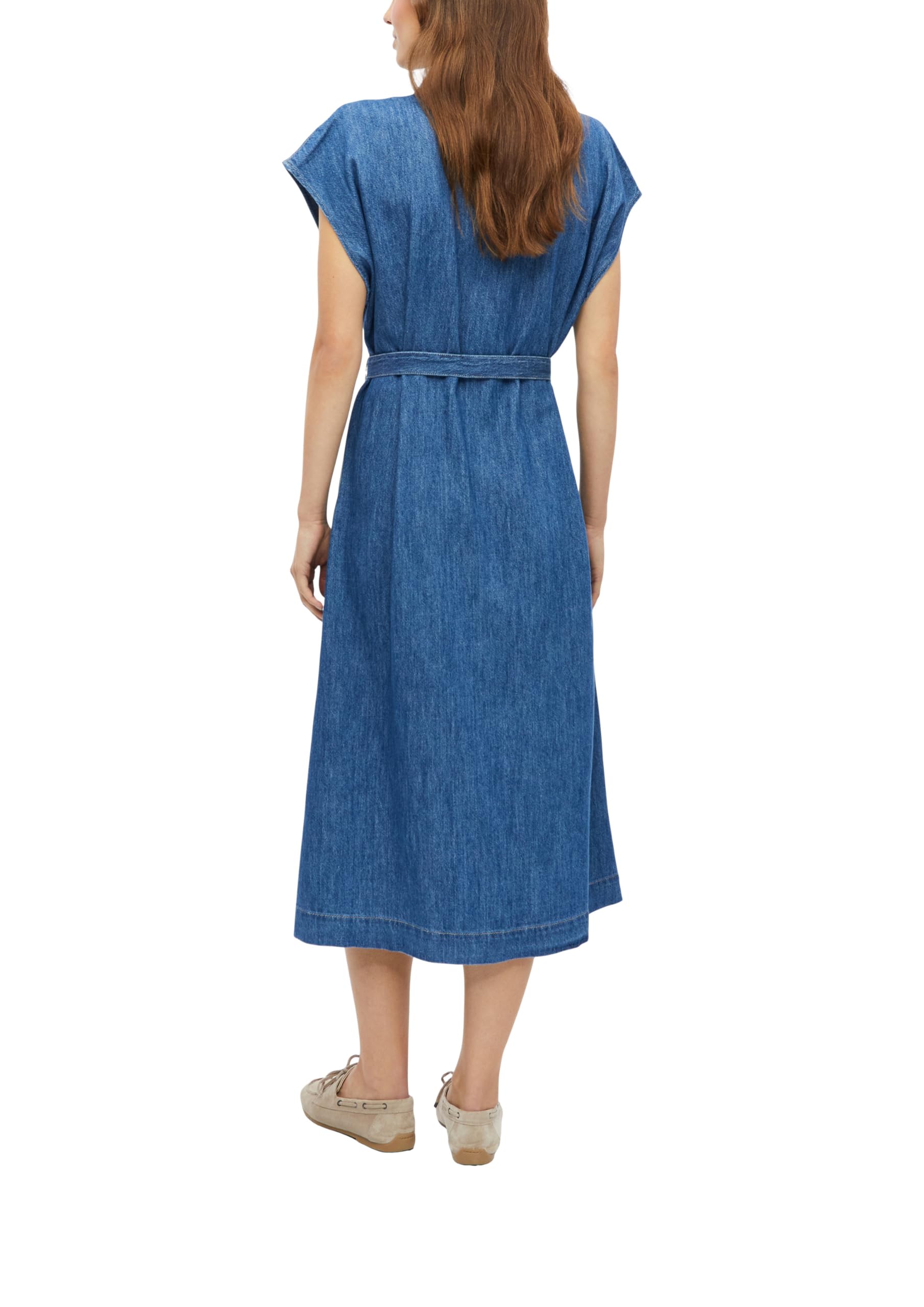 s.Oliver Midi-Denimkleid mit Eingrifftaschen