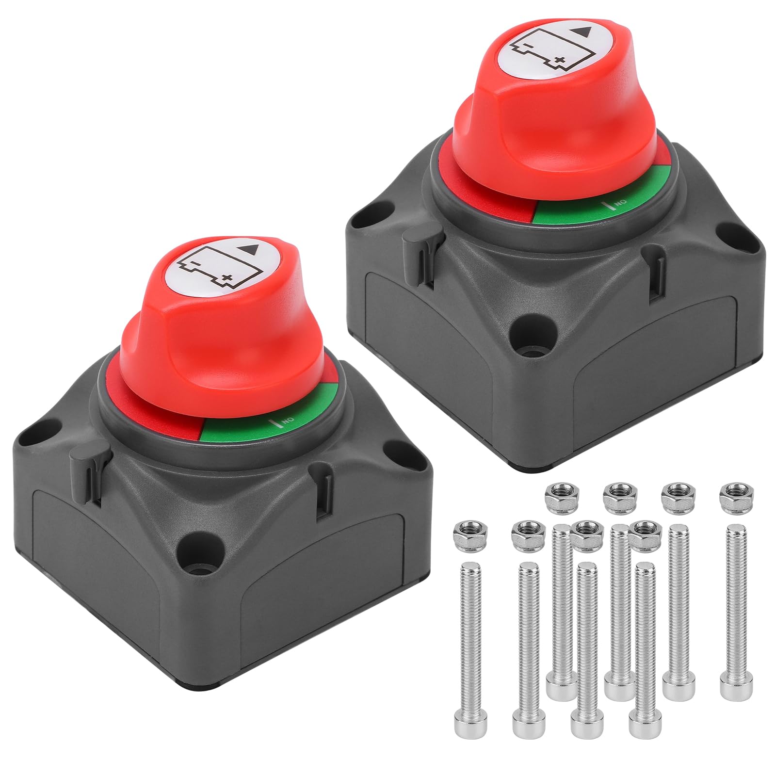 Interruttore Isolatore Batteria,2 Pezzi 12V-24V Interruttore Stacca Batteria,Sezionatore Batteria,Interruttore Di Isolamento Della Batteria Per Auto,Camion,Barche,Yacht,Camper