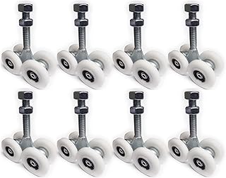Sliding Track Rollers with Bearings Gate Truck Trolley HI Motions 4 Nylon Wheels, Lot of 8 Pieces
