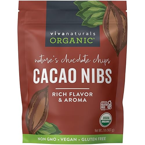 Miniatura 8 de Puntas de cacao orgánicas 1 libra superalimento keto y vegano perfecto para hornear sin gluten batidos de punta de cacao y aperitivos saludables