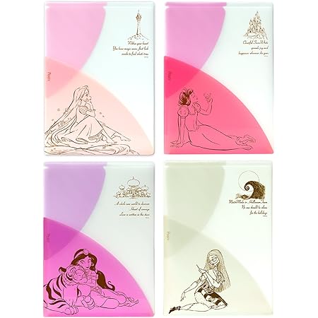 Amazon プラス クリアホルダー Pasty パスティ ディズニーガールズ ジェラートカラー 4色組 クリアホルダー 文房具 オフィス用品