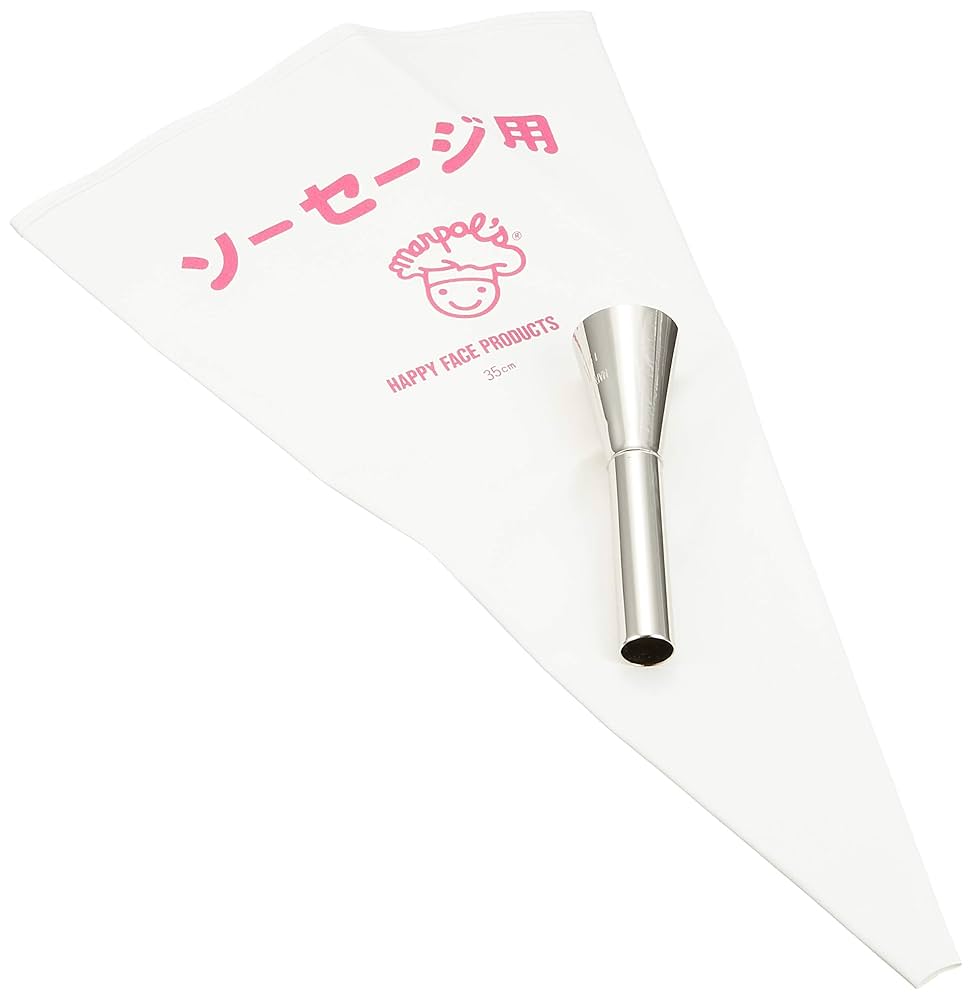 田中糧機 ソーセージ用口金セット(絞り袋付き) フランクフルト用 3200 真鍮メッキ、綿布、樹脂加工 日本 WKT50200 2mvetro Amazon｜田中糧機製作所 田中糧機 ソーセージ用口金セット(絞り