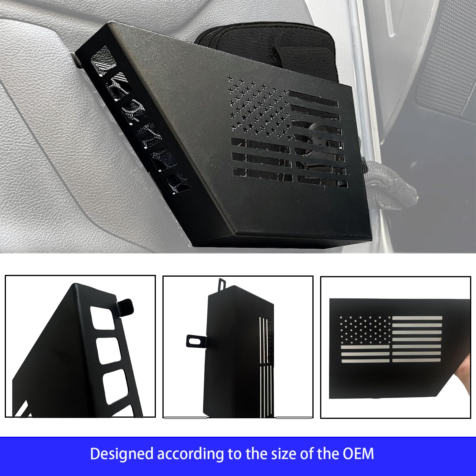Unifizz Jeep Wrangler JK JKU 2007–2018 Metall-Aufbewahrungsbox für die Vordertür, robuster Tür-Organizer, sichere Jeep-Tür-Aufbewahrungstaschen, rostbeständiger Stahl, Innenerweiterungszubehör, 2