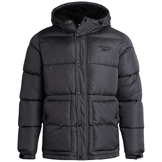 Reebok Jaqueta masculina de inverno – Casaco Parka acolchoado – Jaqueta de esqui pesada para homens, M-2GG