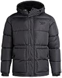Reebok Mens Winter Jacket - Heavyweight Insulated Mens Winter Coat - Wind Water Resistant Quilted Puffer Jackets for Men