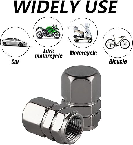 Miniatura 5 de alpmosn Tapas de Vástago de Válvula de Neumático de Aluminio, Cubiertas de Válvula de Rueda, Accesorios a Prueba de Polvo para Coche, Universal para