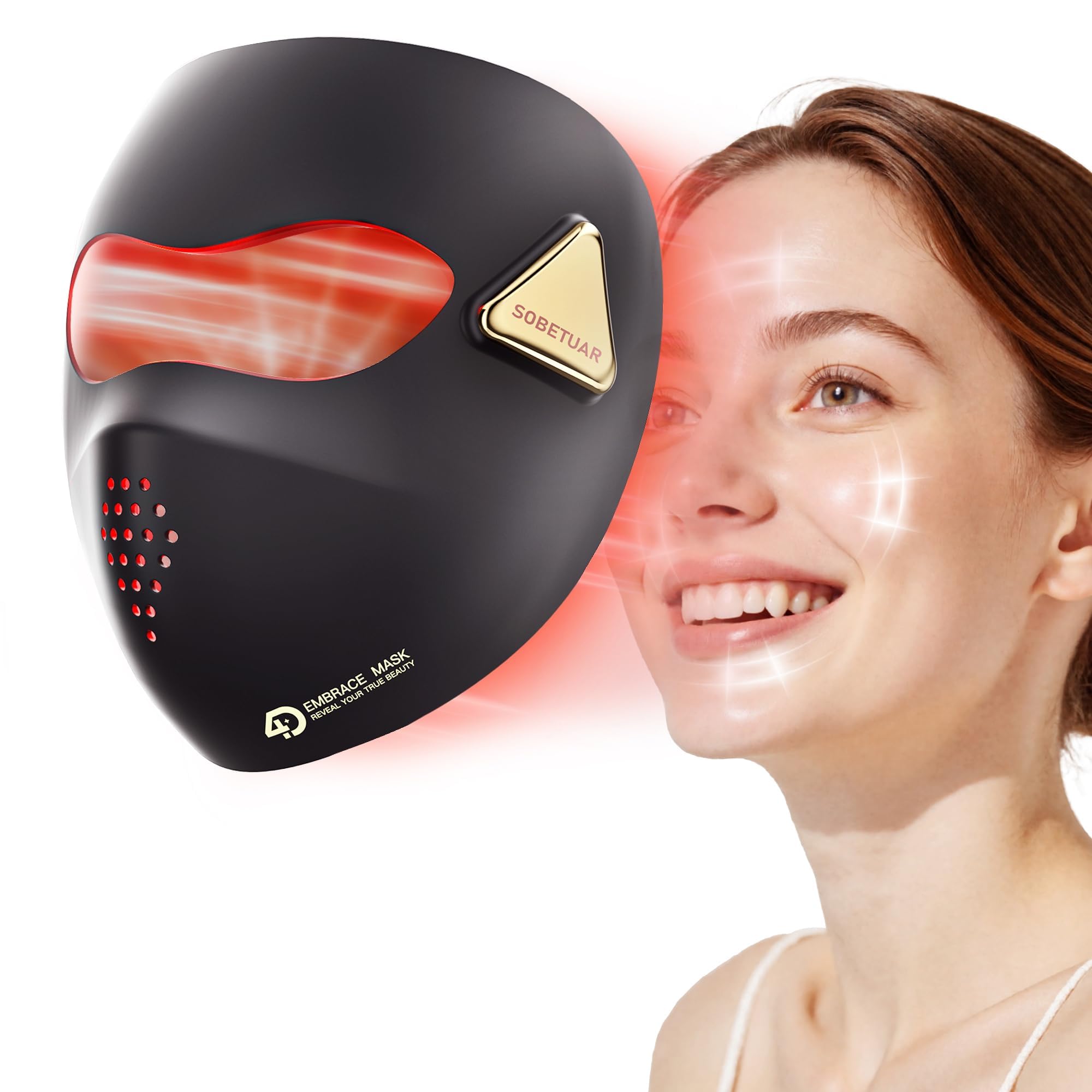 LED Light Therapy Mask 4D LED Face Mask Light Therapy - 4 Modes Face Mask Light Therapy 850nm