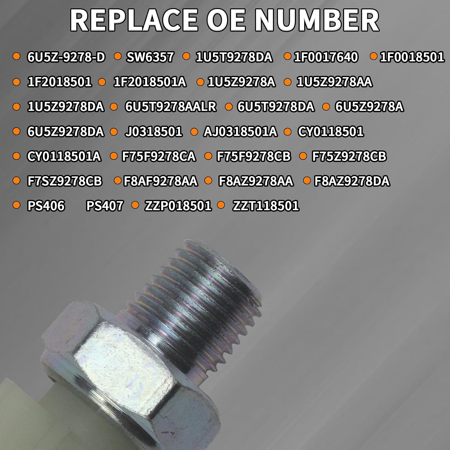 Engine Oil Pressure Sensor, Compatible with Ford F-150, Expedition, Explorer, MKZ, Navigator and More 1999-2013, Oil Pressure Switch Replace 6U5Z9278D 1U5T9278DA F8AZ9278DA
