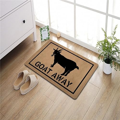 Miniatura 6 de ZQH - Felpudo de puerta para exteriores, diseño de cabra al aire libre, felpudo de bienvenida (23,6 x 15,7 pulgadas), parte superior de tela no
