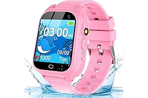 Kids Waterproof Smart Watch, Perfect Gift for Girls Aged 4-12