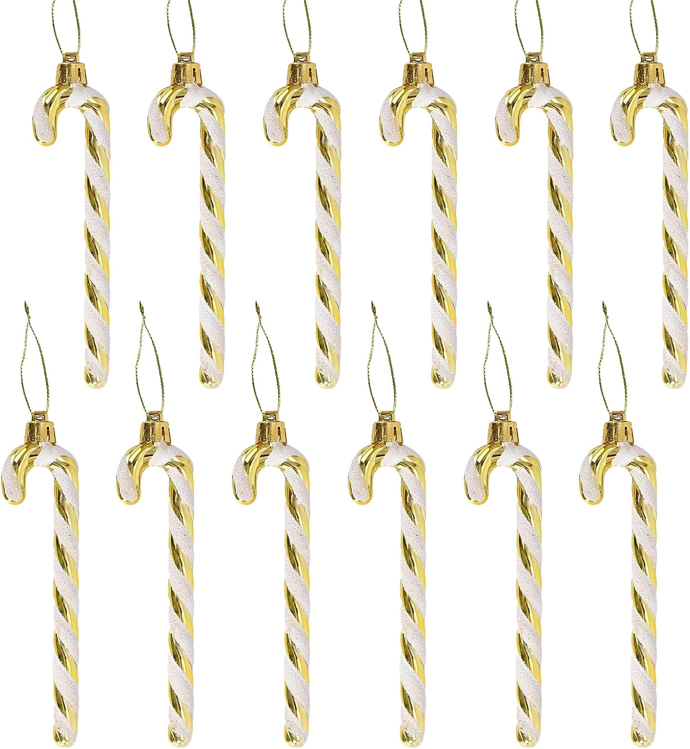 12pcs Christmas Plastic Candy Cane Ornaments Candy Canes