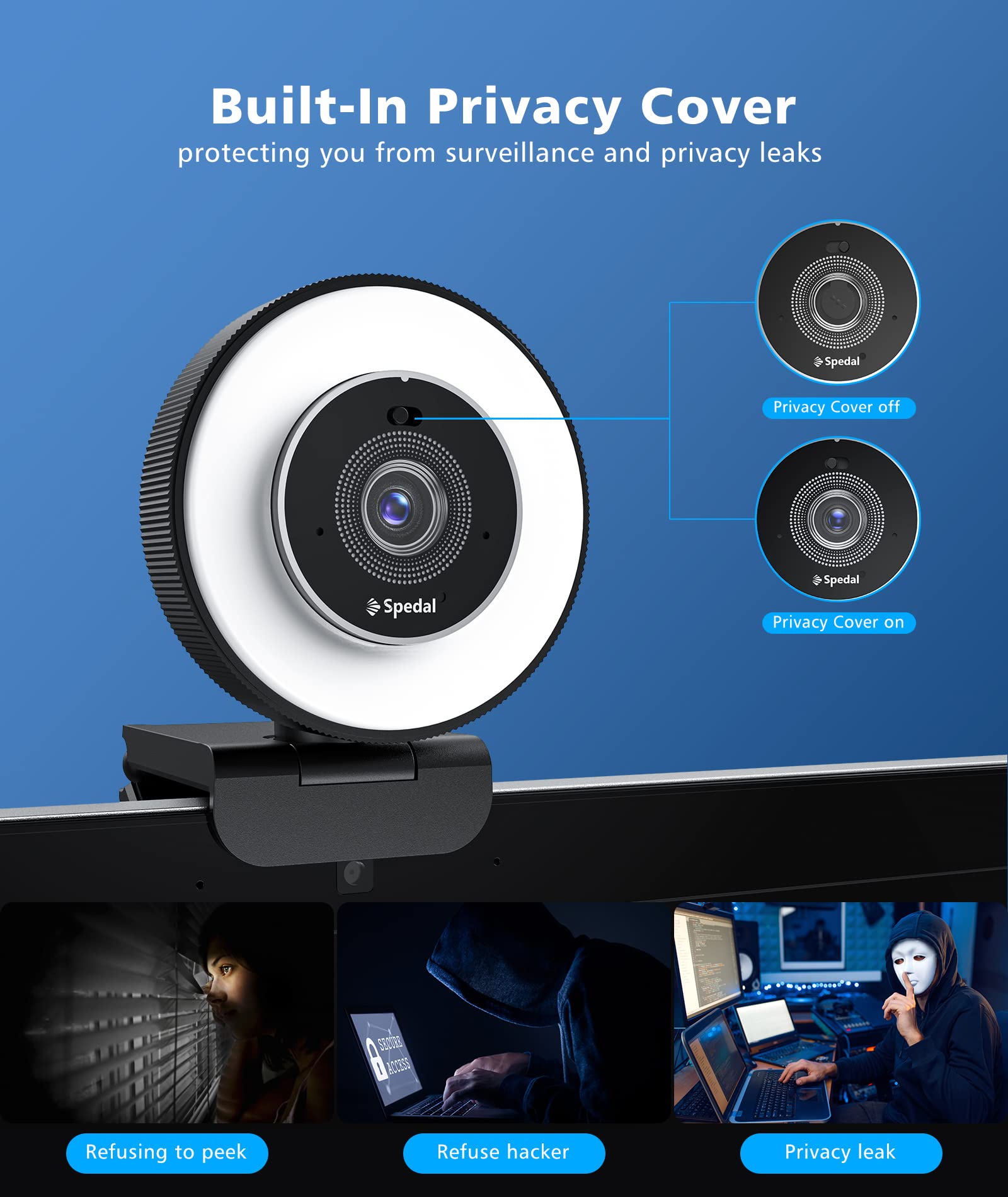 Razer Viper V3 Pro Wide Angle Webcam,120 Degree Large View Spedal