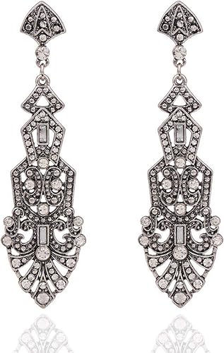 Miniatura 3 de DRESHOW Juego de accesorios de gran Gatsby de los años 20 para mujer, diadema, guantes, disfraz, Harlem Nights, accesorios