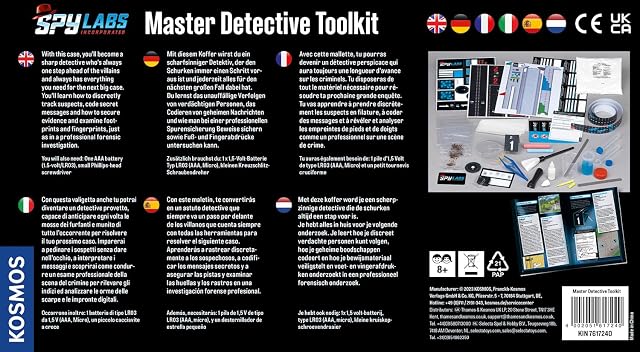 Foto 2 de 6 de Kosmos Spy Labs Investigador Toolkit para Niños Desde 8 Años con Utensilios y Consejos Profesionales