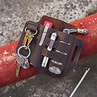 Vista 8 de VIPERADE PJ13 Funda multiherramienta de cuero, organizador de cinturón EDC para multiherramientas, linterna, bolígrafo, funda para cinturón