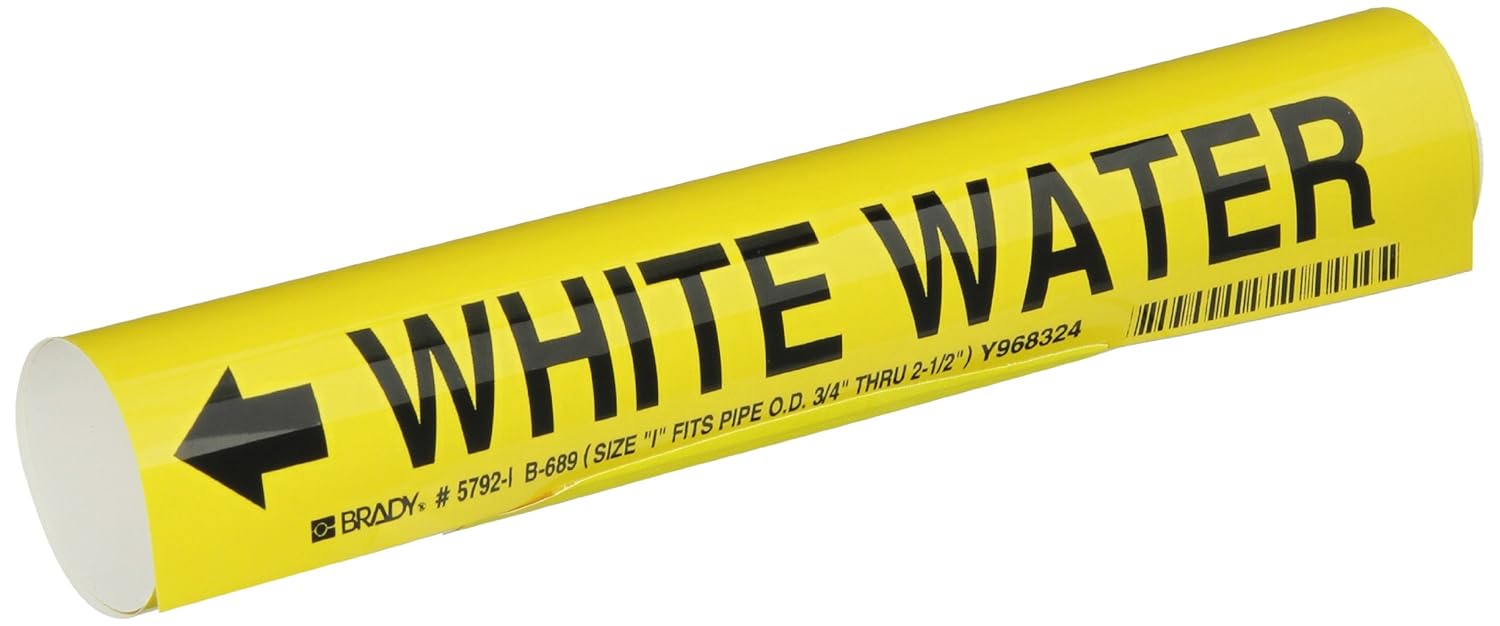 Brady 5792I High Performance Wrap Around Pipe Marker, B689, Black