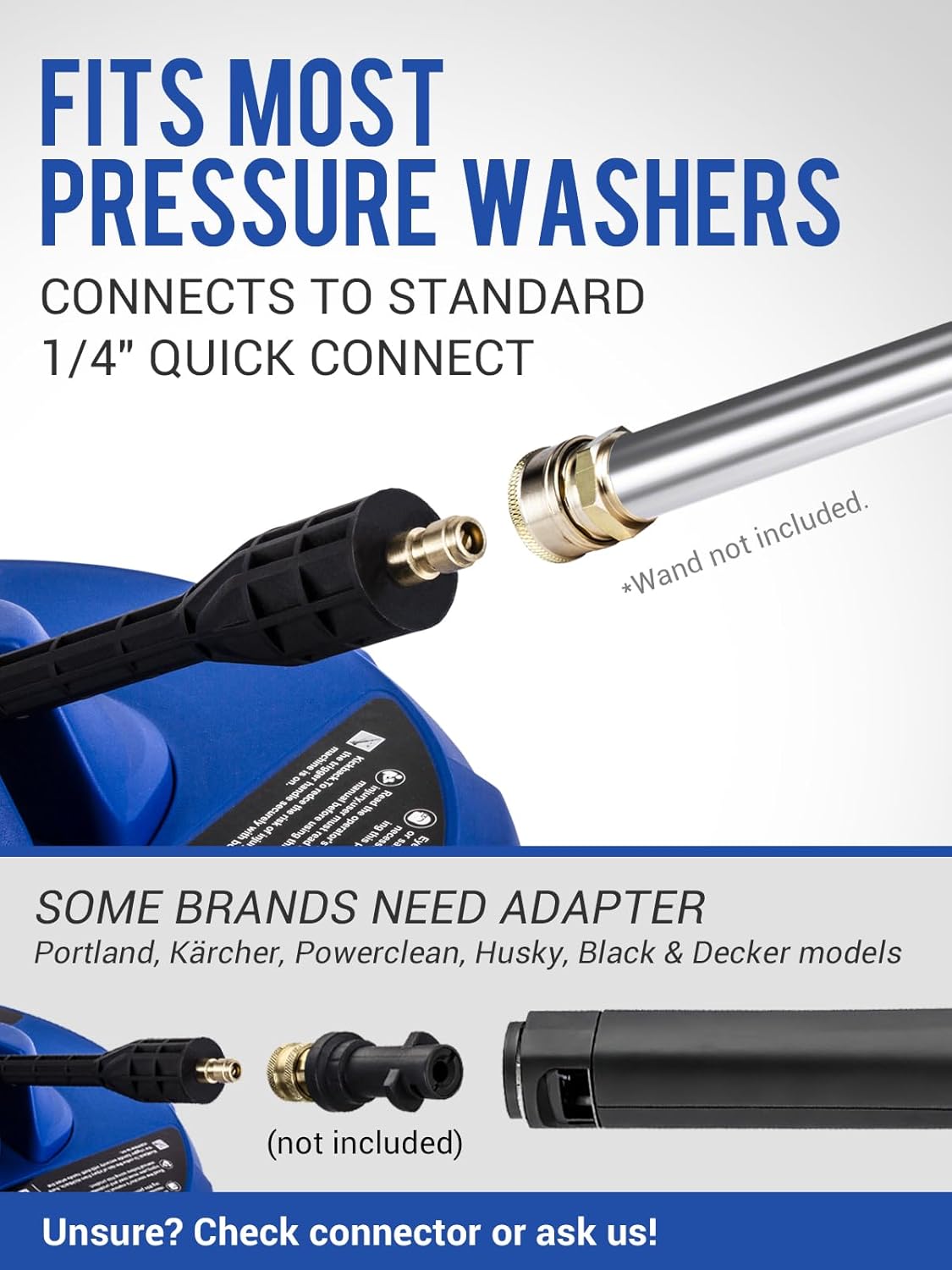 MEKOH 14” Electric Pressure Washer Surface Cleaner Attachment, 2500 PSI Universal Power Washer Accessories for Driveway Sidewalk Deck Patio Concrete Cleaning, 1/4 Quick-Connect, Dual Rotary Nozzles