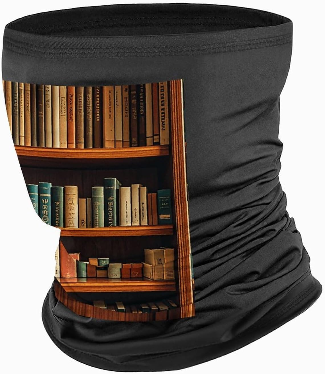 Library Bookshelf Book Neck Gaiter Face Mask UV Protection for Men Women, Breathable Quick Dry Face Cover Bandana Outdoor Sports Balaclava Wind-Proof for Hiking Skiing Motorcycle Cycling