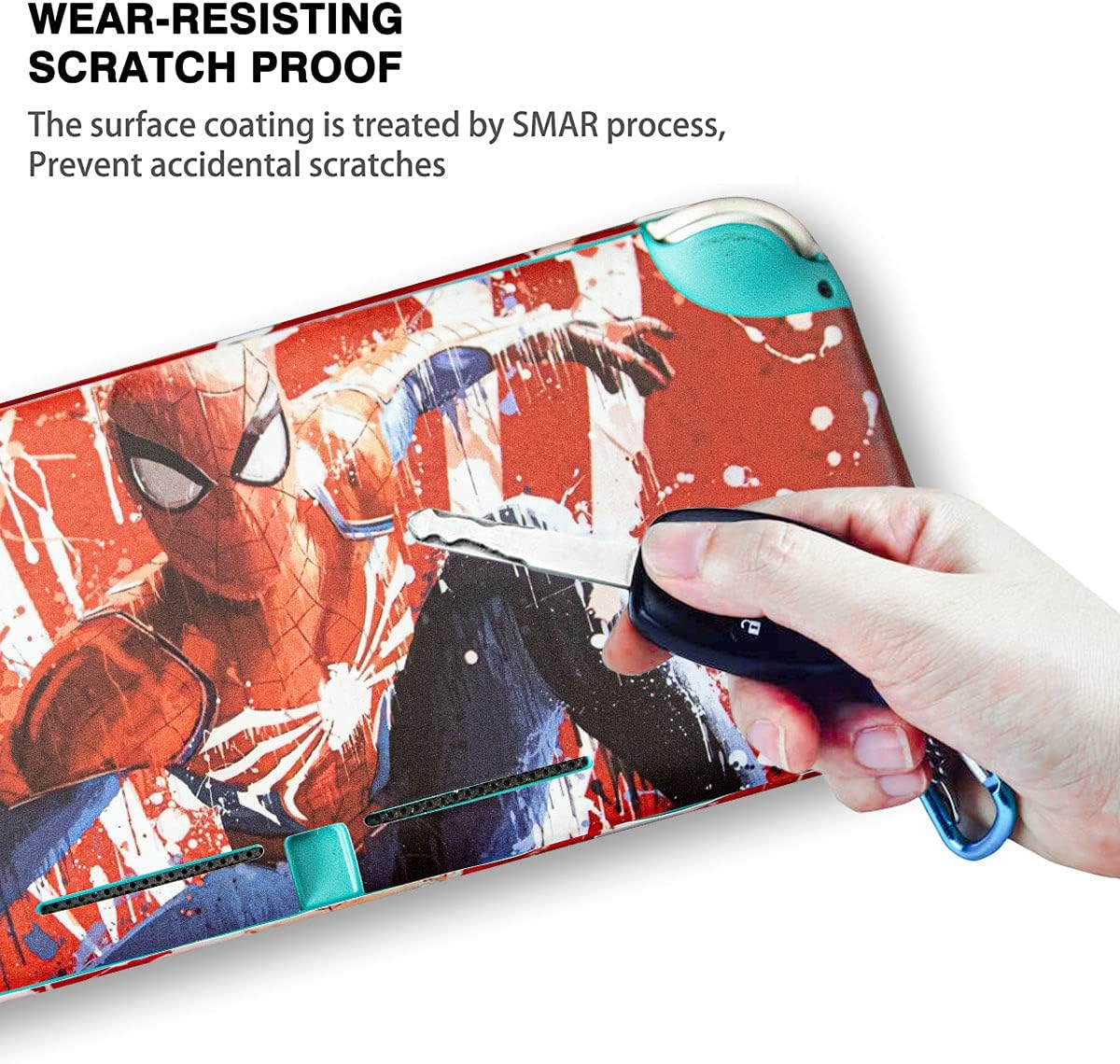 Skin for Nintendo Switch Lite, Switch Lite Vinyl Wrap Cover-Full Set Protection Film Sticker-Red
