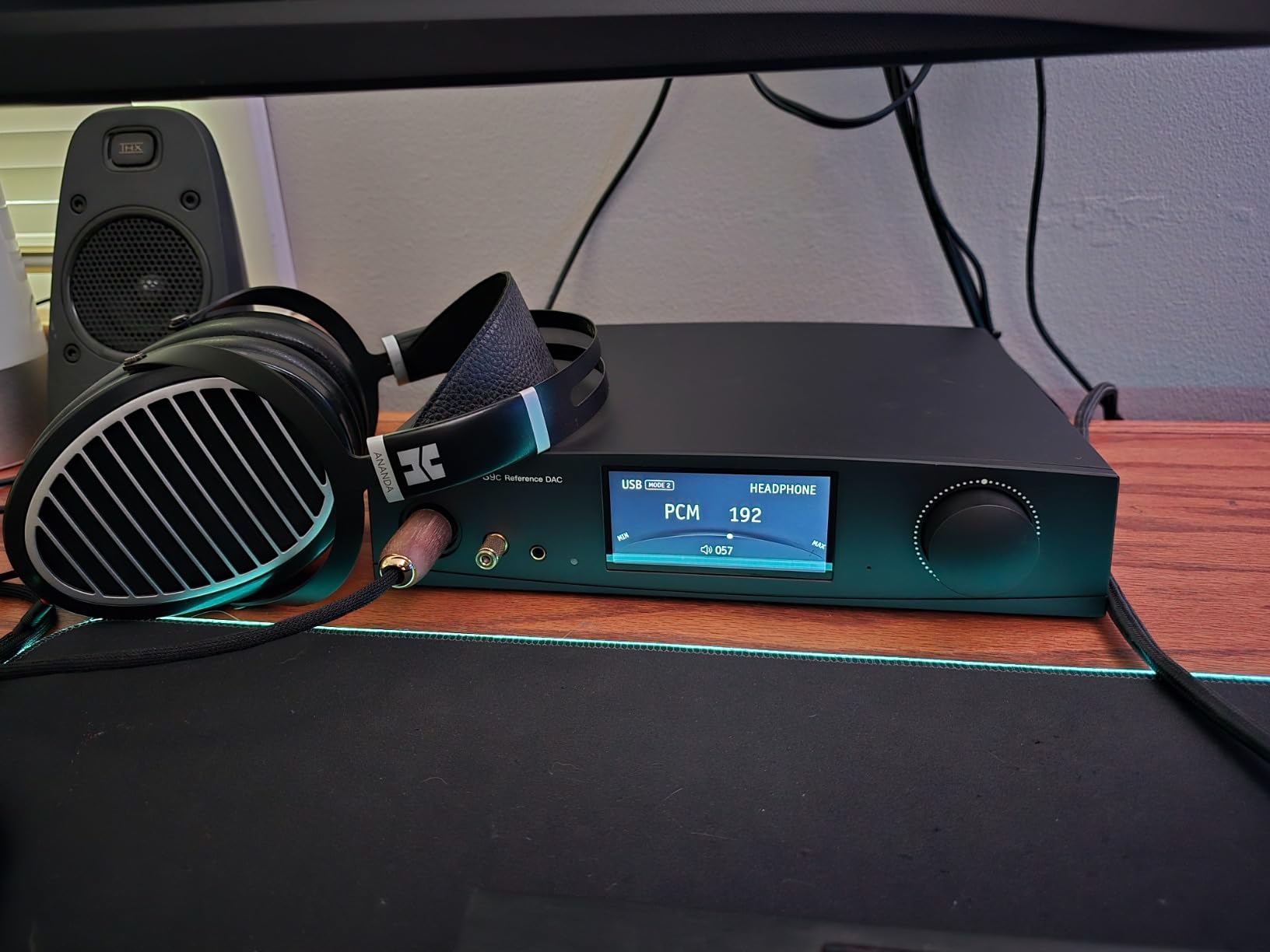 HIFIMAN Ananda open-back planar headphones showing window shade grill design and hybrid headband