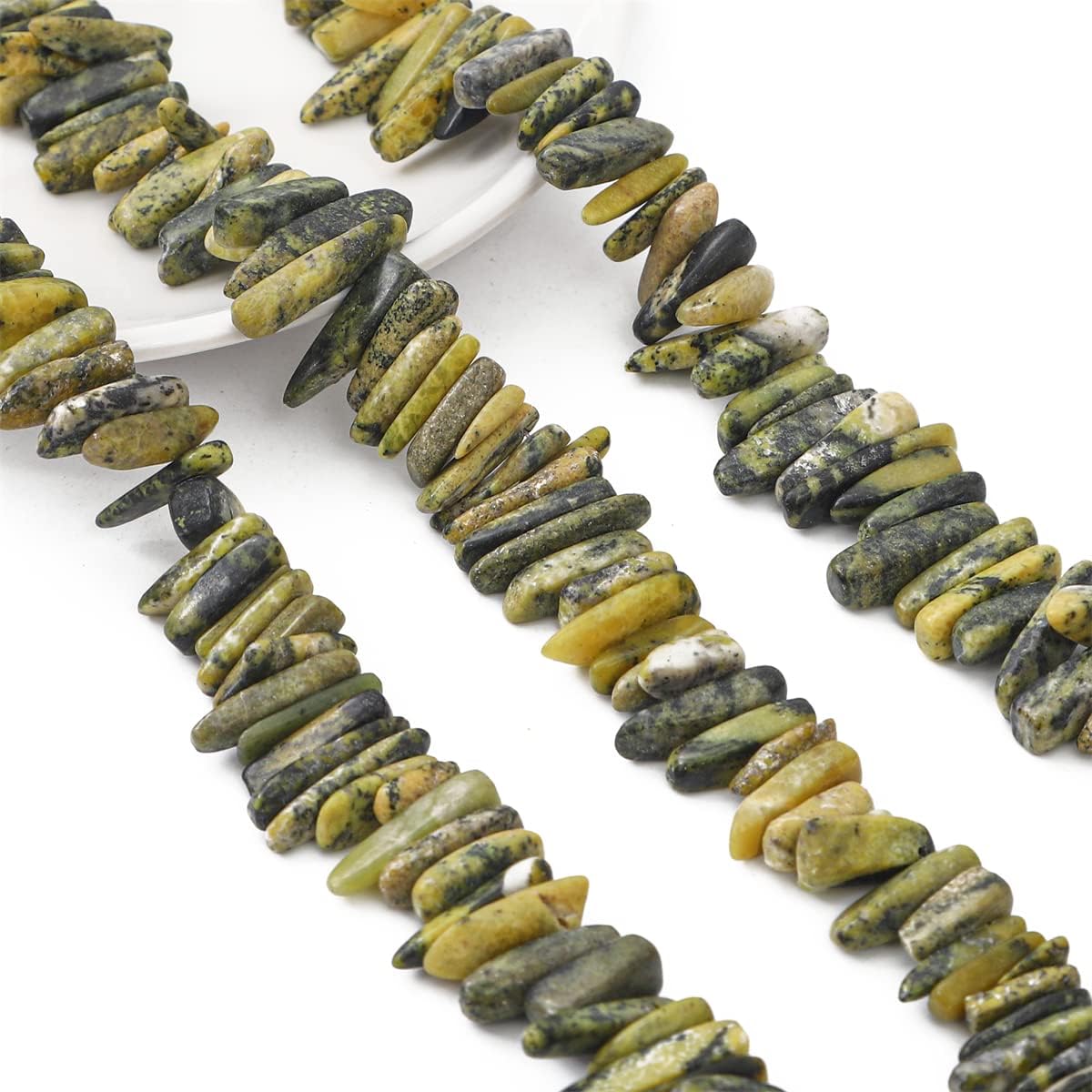 BEADIA Natural Yellow Turquoise Irregular Teardrop Stone Beads 0.4"-1.2" Loose Semi Gemstone Beads for Jewelry Making 15 Inch/Strand Yellow Turquoise 0.4"-1.2"