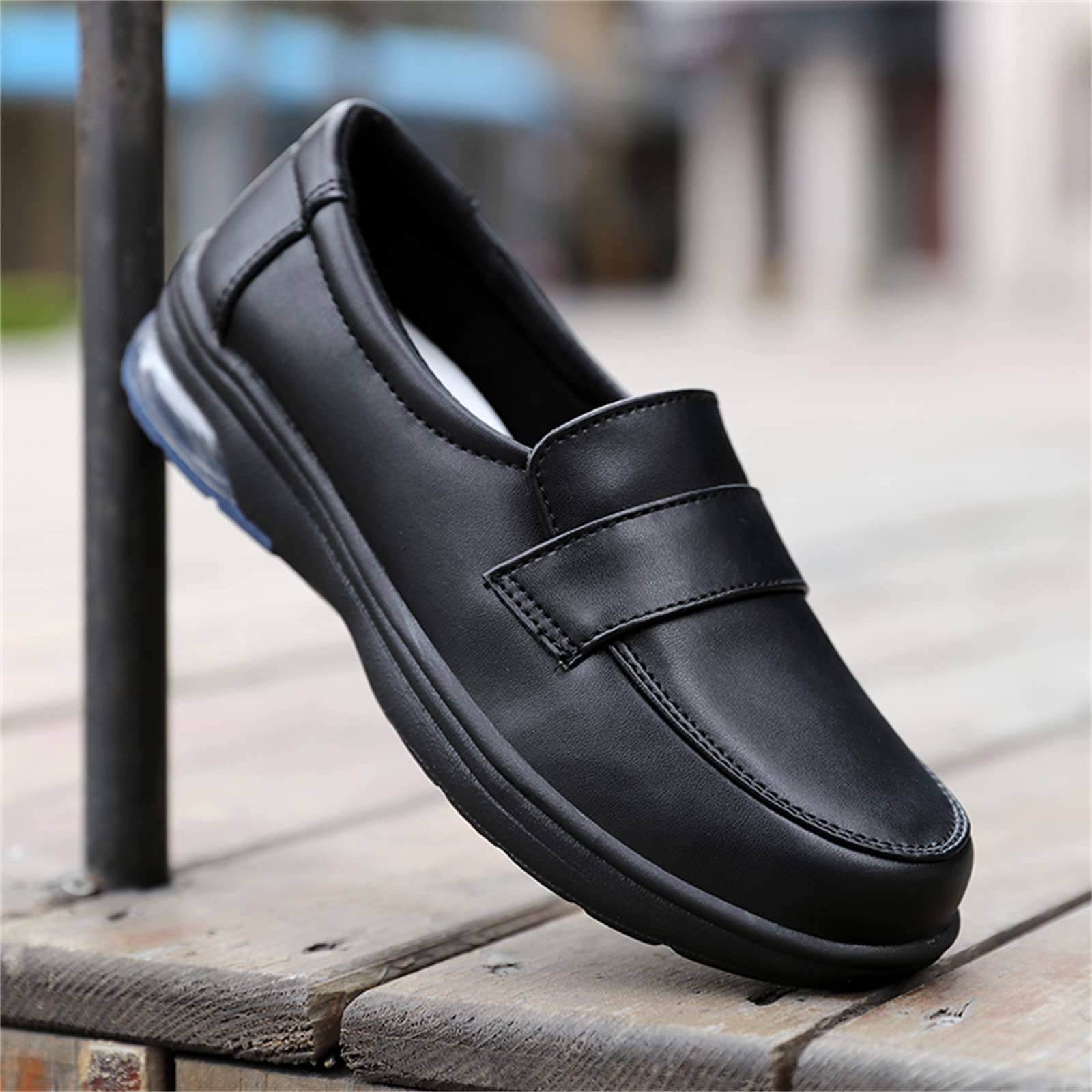 Zapatos De Trabajo Sin Cordones Mujer, Zapatos para Caminar De Enfermería Antideslizantes Cómodos Y Ligeros Mocasines