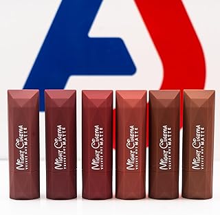 أحمر شفاه فيلفيت مطفي، مجموعة مكونة من 6 قطع، مجموعة 1