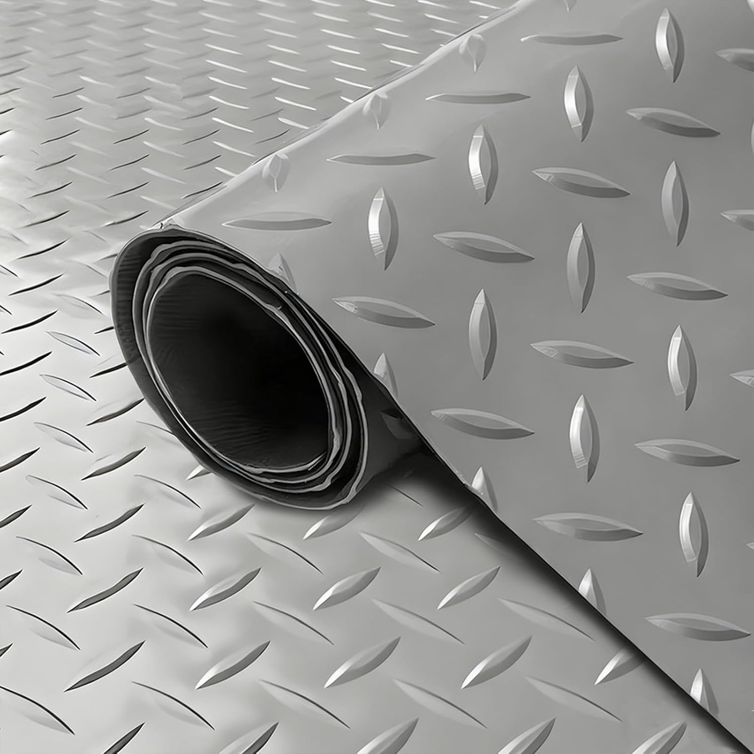 Rubber Garage Flooring Mat Roll, Heavy Duty Non-Slip Protector Garage Floor Mat, Waterproof Rubber Runner for Parking, Shop, Basement(3.9×16Ft/1.2 Meter×4.8 Meter)