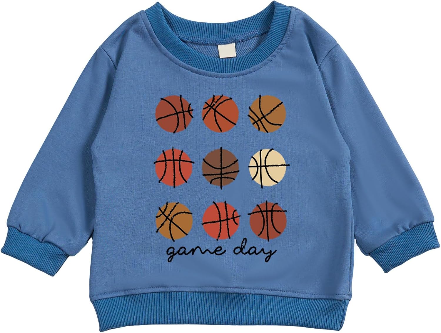 Toddler Baby Basketball Long Sleeve Sweatshirt Top Jogger Pants Set Cute Fall Winter Clothes Set - Image 5