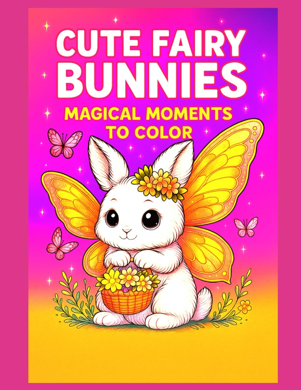 Cute Fairy Bunnies – Magical Moments to Color: 50 adorable fairy bunny illustrations to color, with a blank page between each drawing to prevent bleed-through and make framing easy