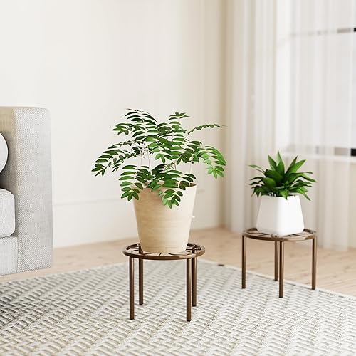 Miniatura 2 de Soporte para Plantas Chinpakden - Soporte para Plantas de 7.9 x 7.9 x 5.9 pulgadas, Elevador de Plantas para Jardín o Patio, Soporte de Flores de