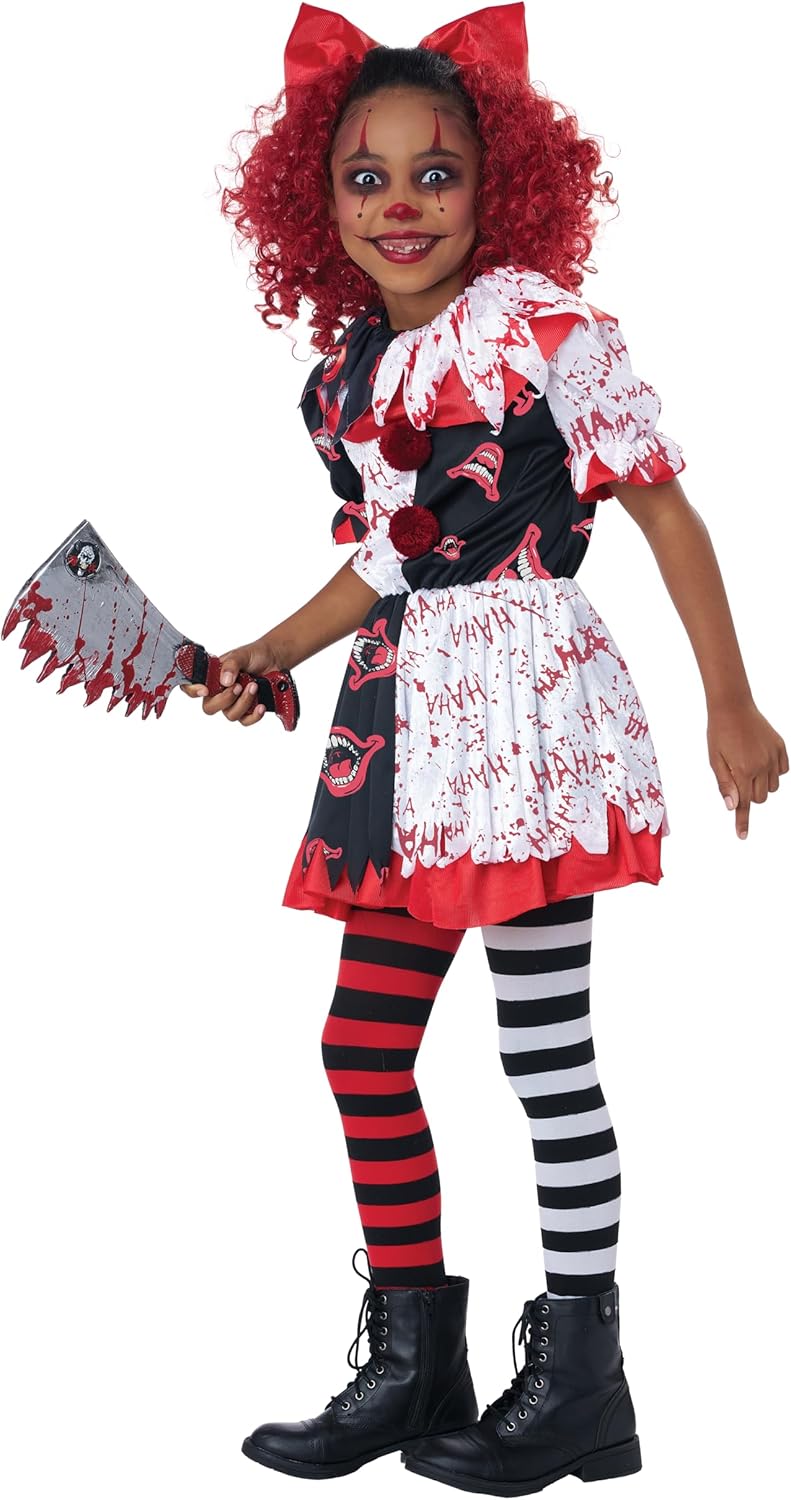 California Costumes Kids Girl's Killer Clown