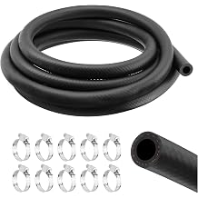 3/8" Fuel Line Hose Tool Kit,NBR Fuel Hose 10Ft with 10 Steel Fuel Line Clamps 300 PSI for Replace Small Engine Fuel Line,Versatile Car Accessories Gas Line Hose for PCV Systems 3/8 inch