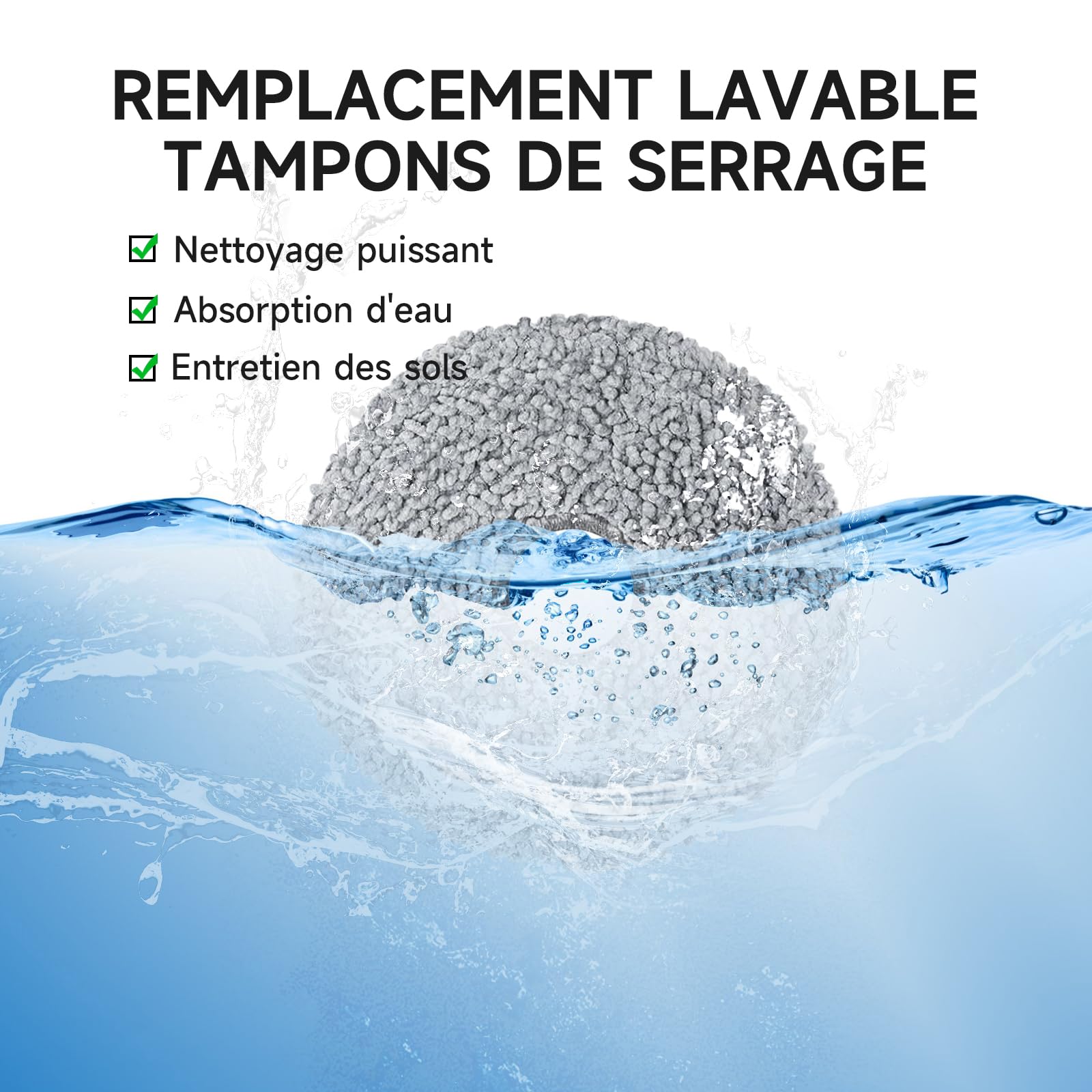 Serpillières de Rechange Roborock Saros 10R/20/Z70 Qrevo Aspirateur Robot Lavable