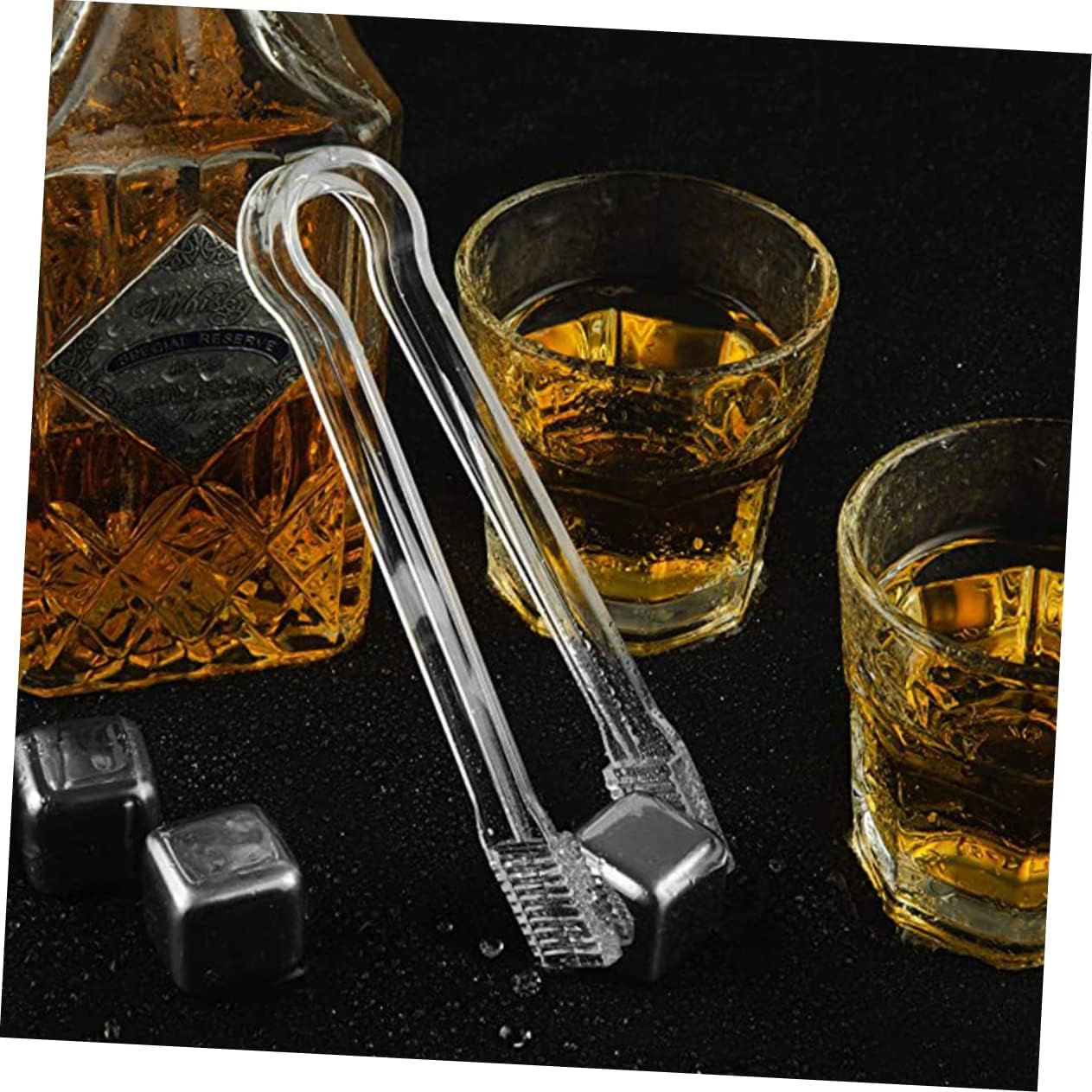Cabilock 10pcs Ice Cube Tongs Multipurpose Food Clip Acrylic Ice Cube Clamp Small Kitchen Gadgets Cups for Freezer