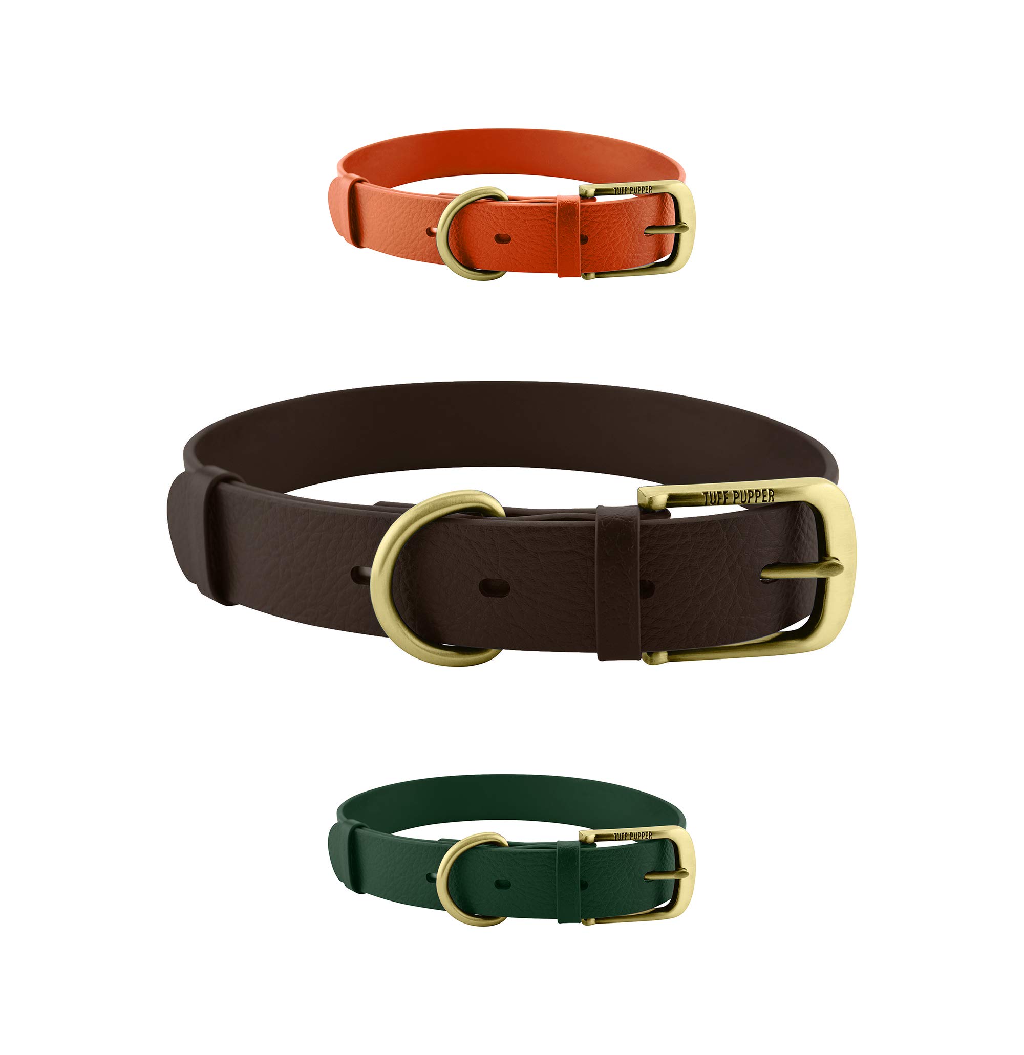 Tuff Pupper Classic Heavy Duty Dog Collar | 10x Stronger Than Leather | 100% Waterproof & Odor Proof Dog Collar | Tough Rust-Proof All Metal Hardware