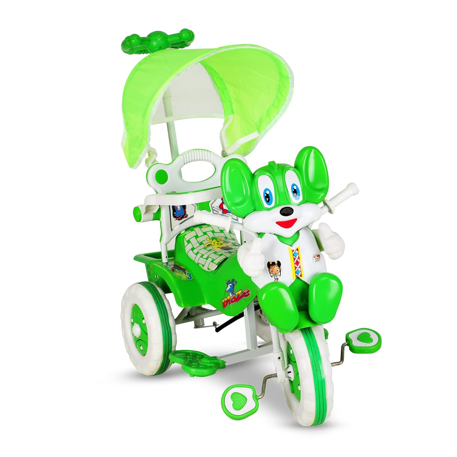 Amardeep Baby Tricycle Green 86 * 64 * 33 cms 13 yrs, Musical Rhymes