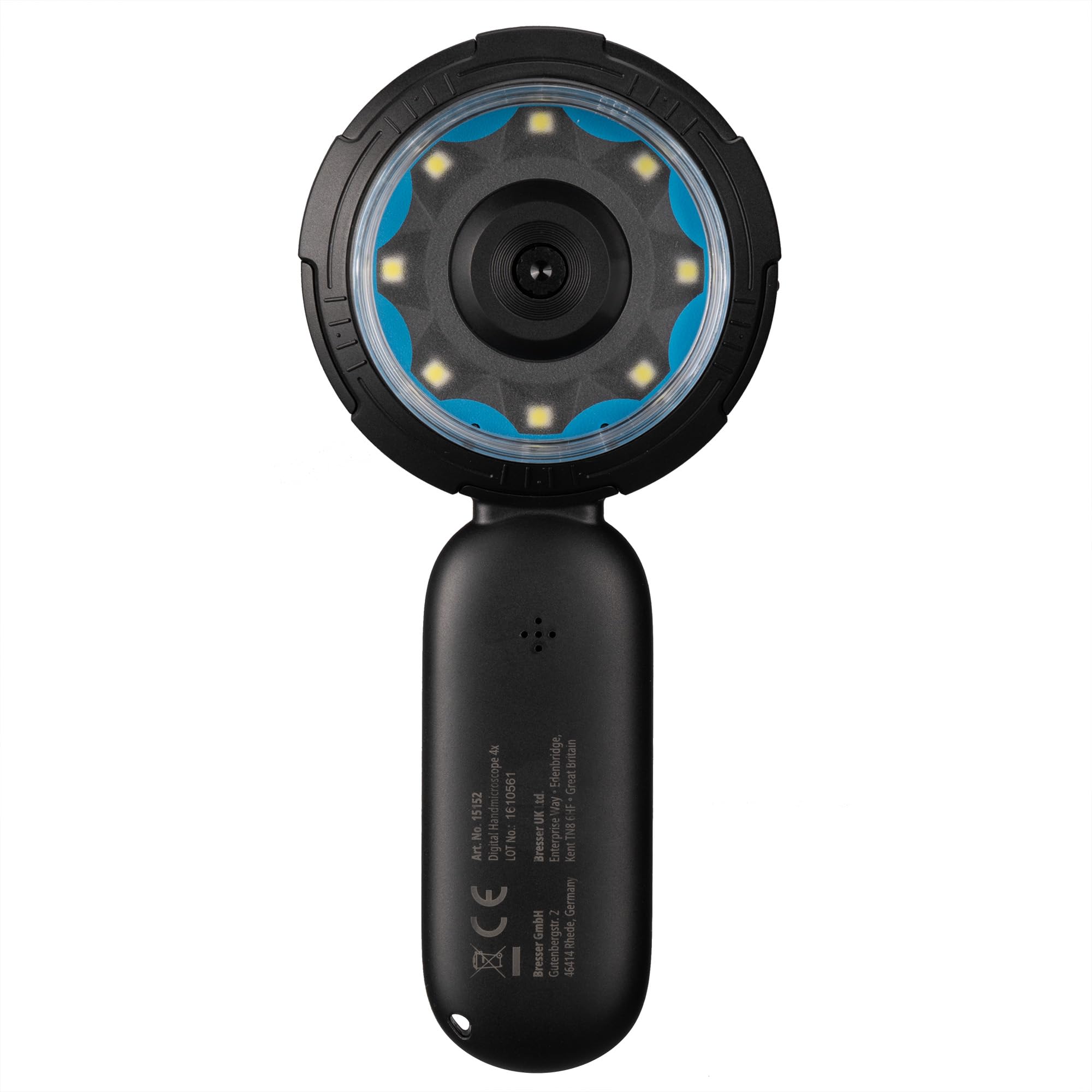Bresser Microscopio digitale manuale per bambini e genitori, 10 x ottici, fino a 40 x digitali, 8 LED dimmerabili, funzione fotografica e webcam, giocattolo educativo