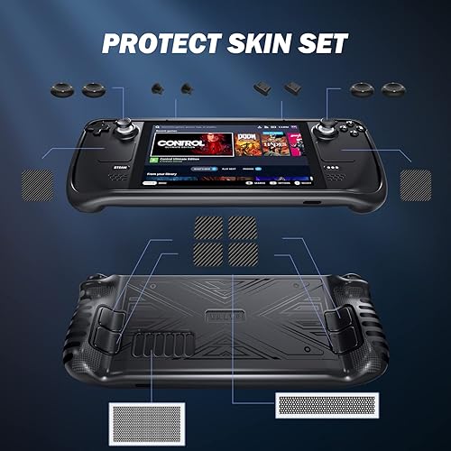 Miniatura 6 de Steam Deck Case,21 in 1Steam Deck Accessories Set with TPU Protective Cover Case,Adjustable Stand Dock and 2 HD Tempered Glass Screen Protector,90