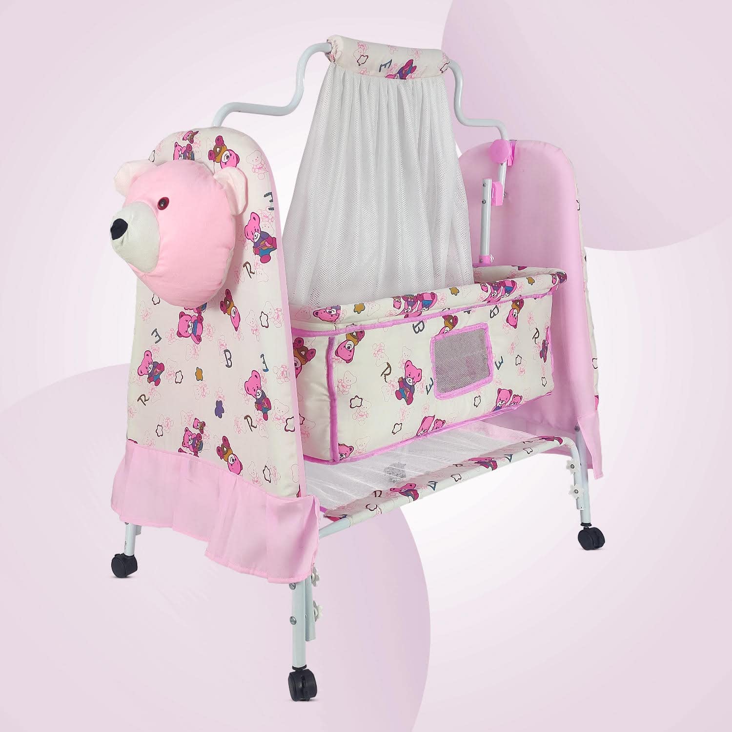 Buy NHR Cozy Teddy Style New Born Baby Cradle, Baby Swing, Baby Jhula