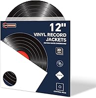 Vista 9 de Paquete de 50 fundas interiores de 3 capas para discos de vinilo, fundas LP de papel de arroz antiestáticas de 12 pulgadas para 33 RPM, fundas