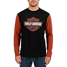 Men's Bar &amp; Shield Colorblock Tee, Orange/Black - 99067-22VM