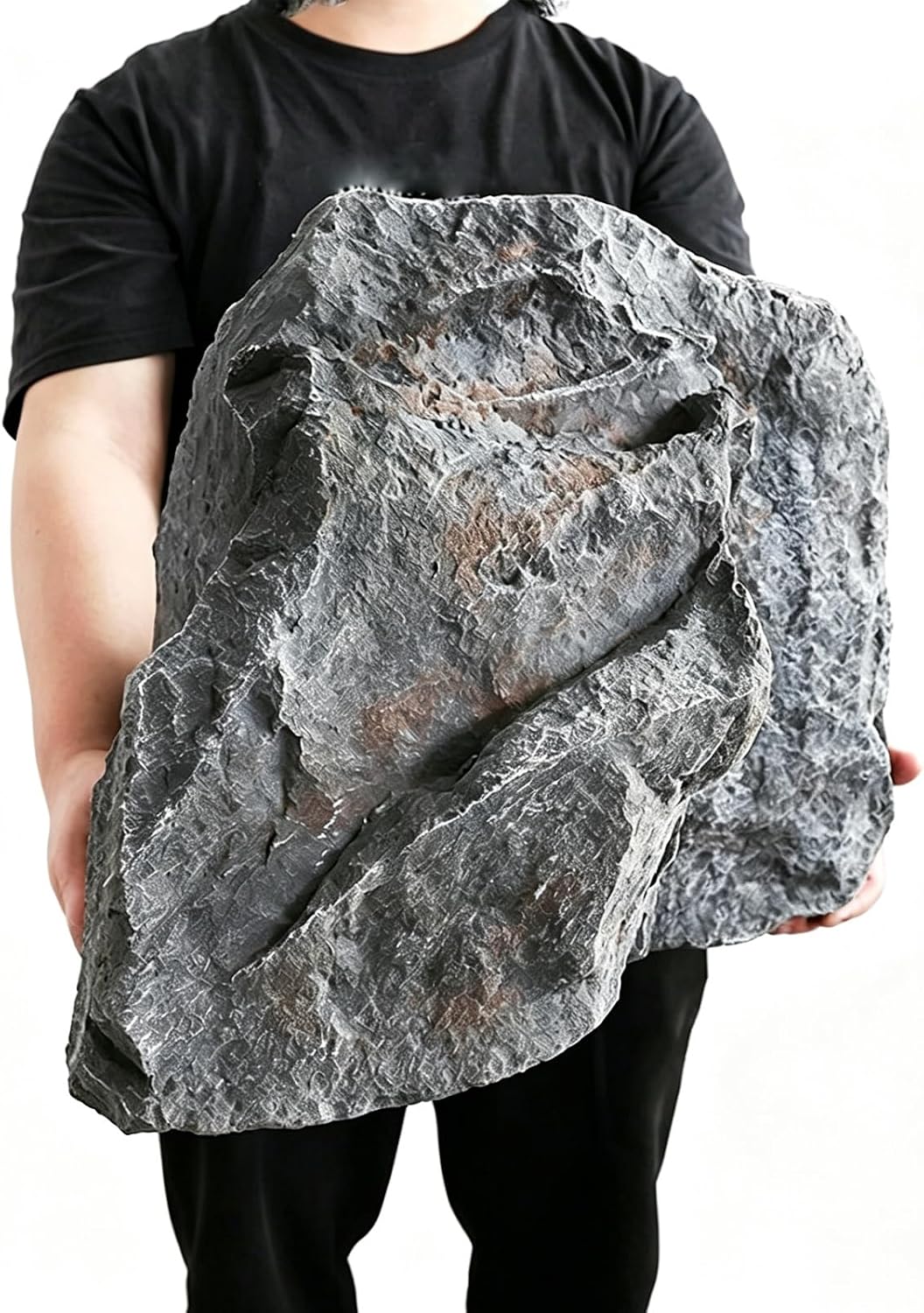 Outdoor Fake Rocks for Landscaping Pu Foam Artificial Garden Stones Faux Rocks Well Covers for Yard Realistic Landscape Enclosure Stone for Patio Shop Lawn Decor.